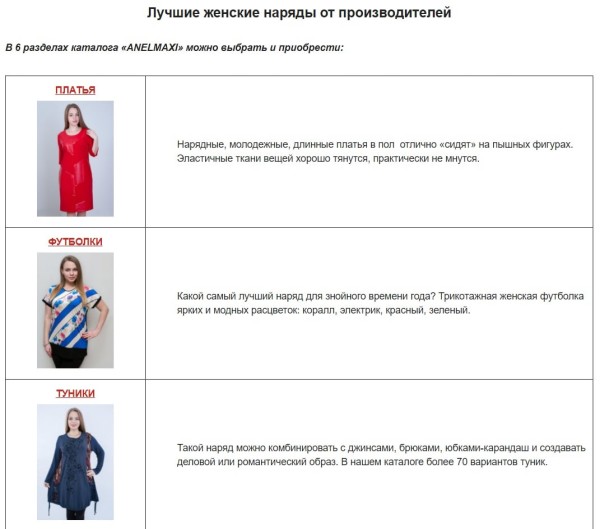Пример красиво оформленного ассортимента компании