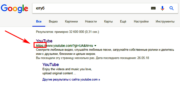Перевірити захищене з'єднання сайту YouTube