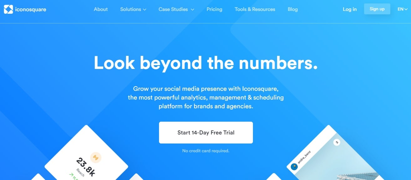Окно анализа профиля в Инстаграм через сервис IconoSquare