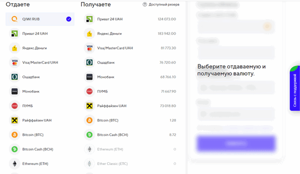 Перевод рублей в гривны