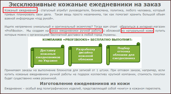 Как правильно вписать ключевые слова в текст